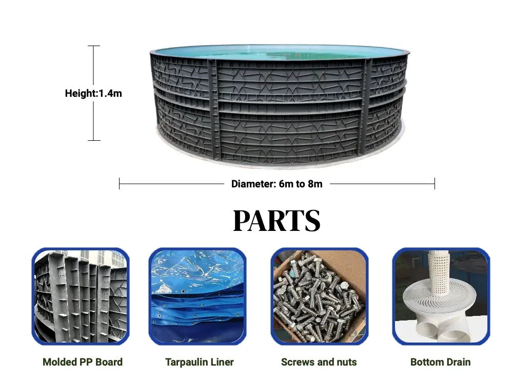 Detailed images of a modular PP fish tank