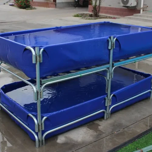 Double-layer commercial aquaponic fish tank