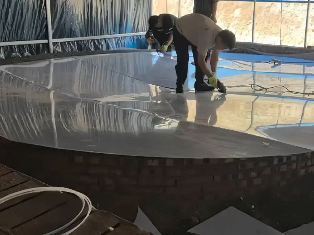 Modular PP fish tank with PP inner lining mounting