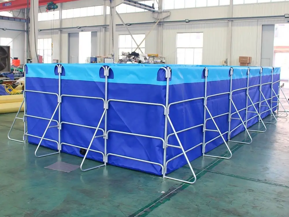 rectangular commercial aquaponic fish tank