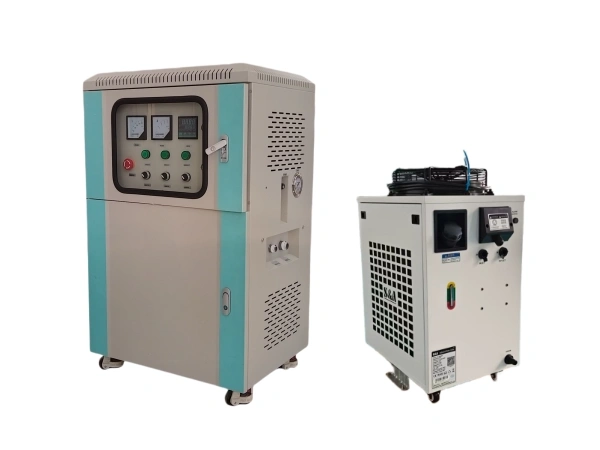 Integrated ozone generator with chiller.